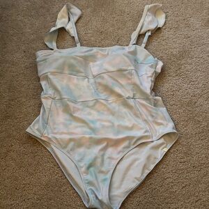 summersalt Pastel Tie-Dye One-Piece Swimsuit - Light Blue & Pink